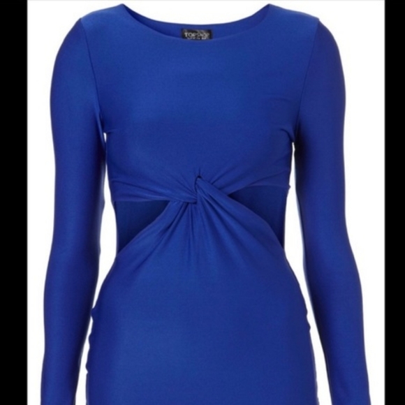 Topshop Royal Blue Cutout Dress - Picture 5 of 5